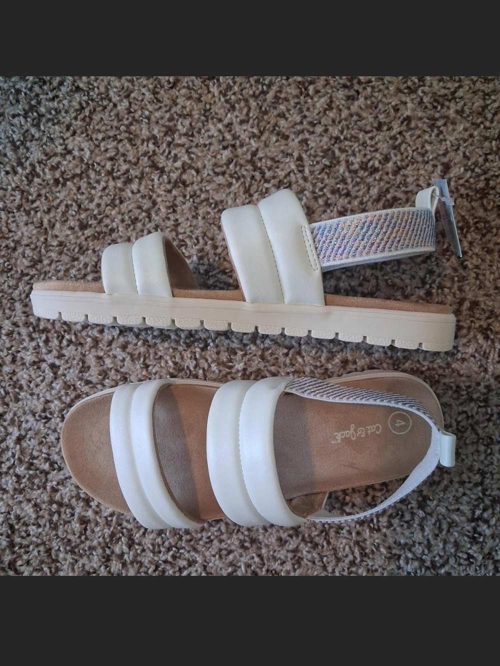 Cat & Jack Kids's White Strap Sandals